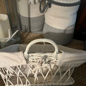 Two Open Weave Pottery Barn Under Bed Storage or Storage System with Liners